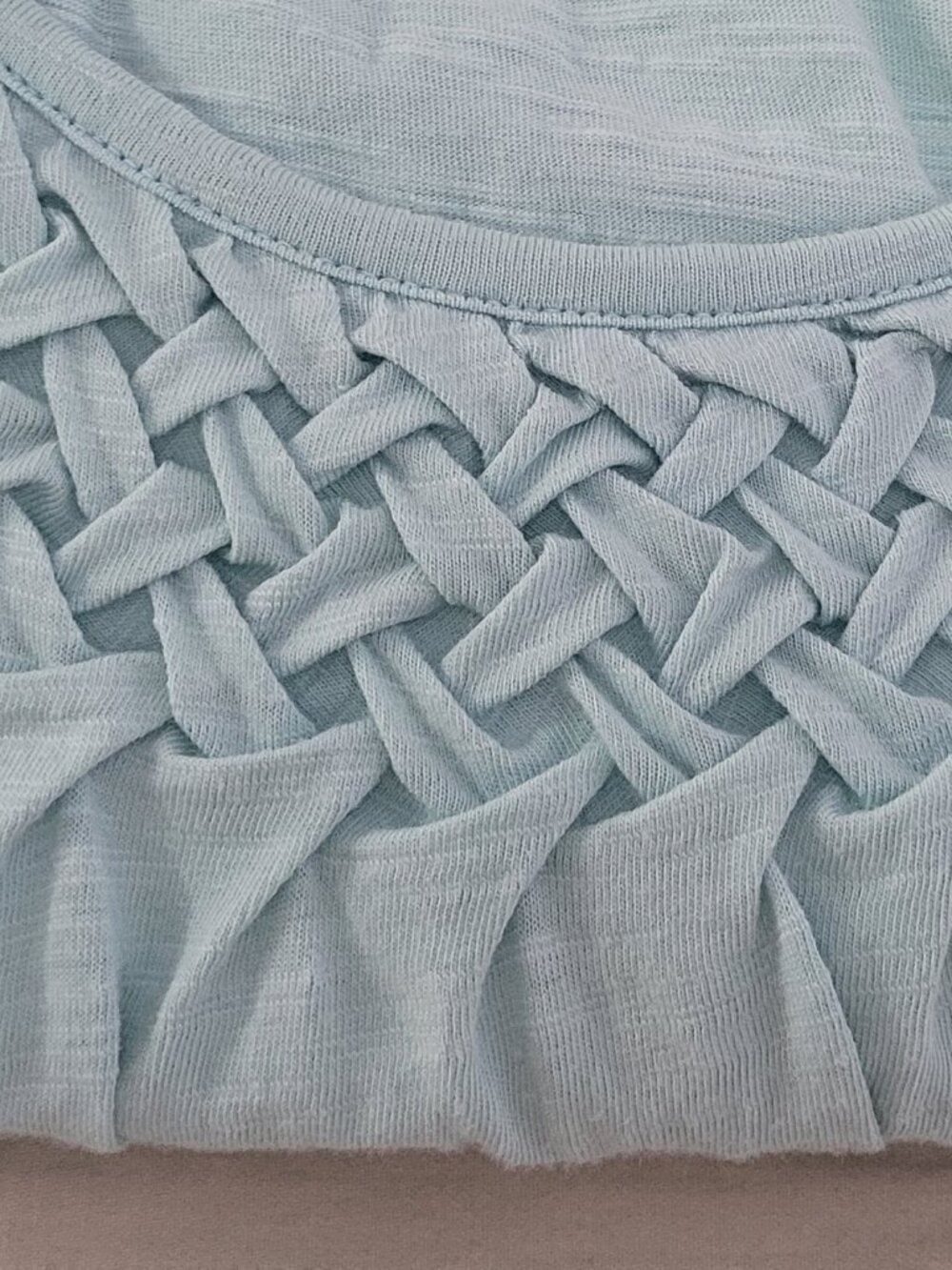 Talbots Aqua Blue Cotton Short Sleeve T Shirt Size Medium (Small) - Picture 8 of 8